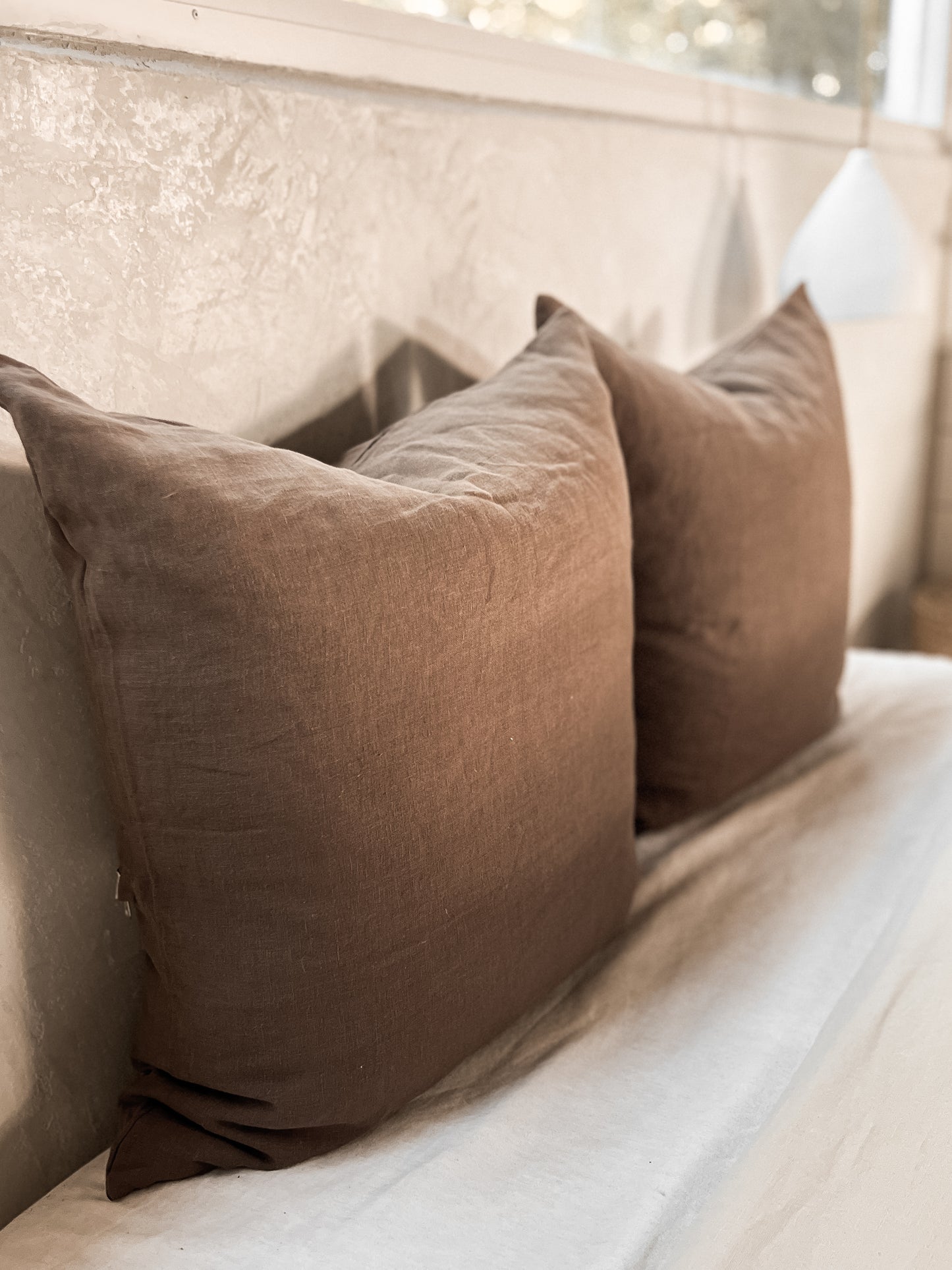 Linen Euro Cushion - Cocoa