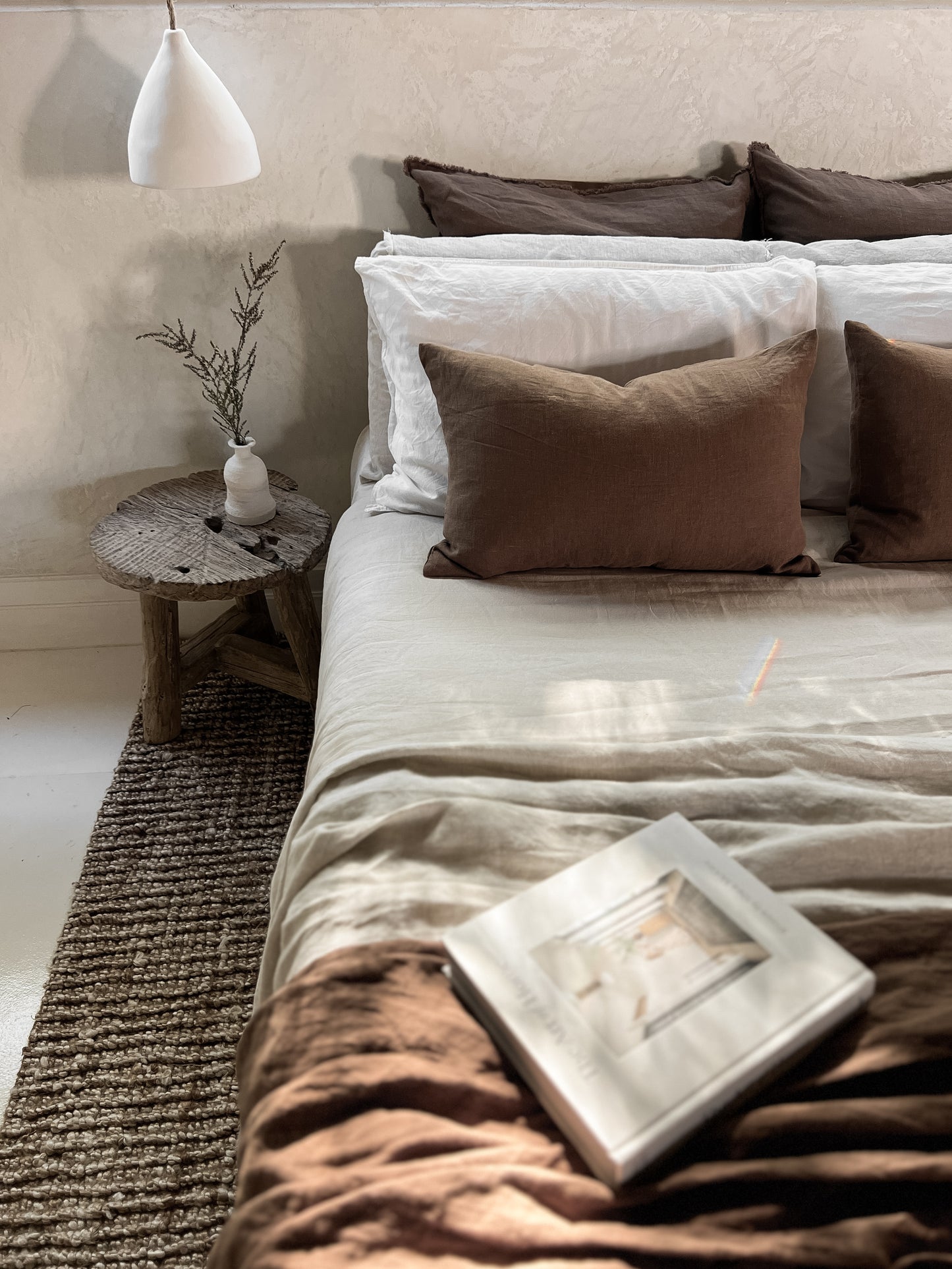 Linen Lumbar Cushion - Cocoa