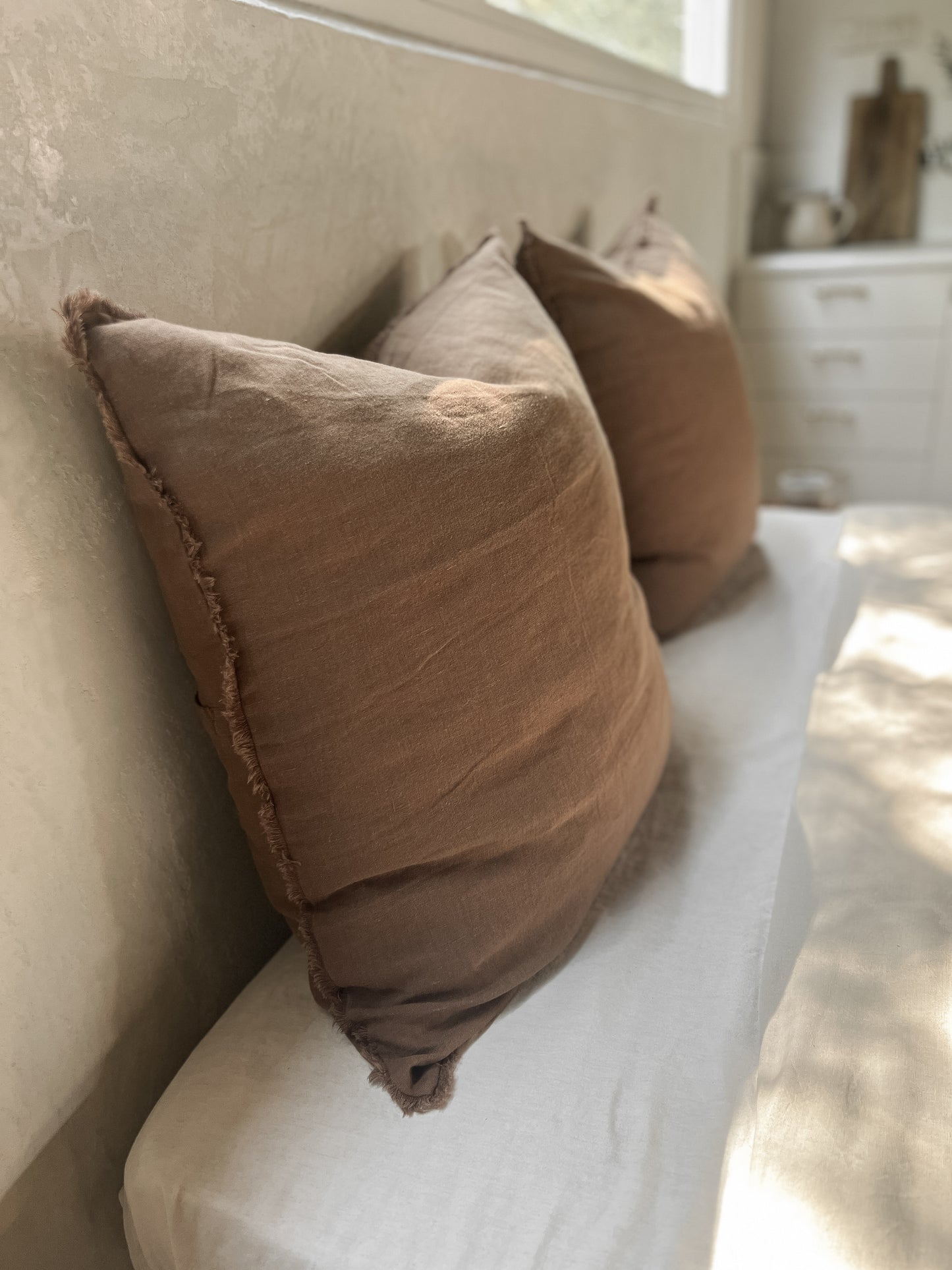 Linen Euro Cushion - Cocoa