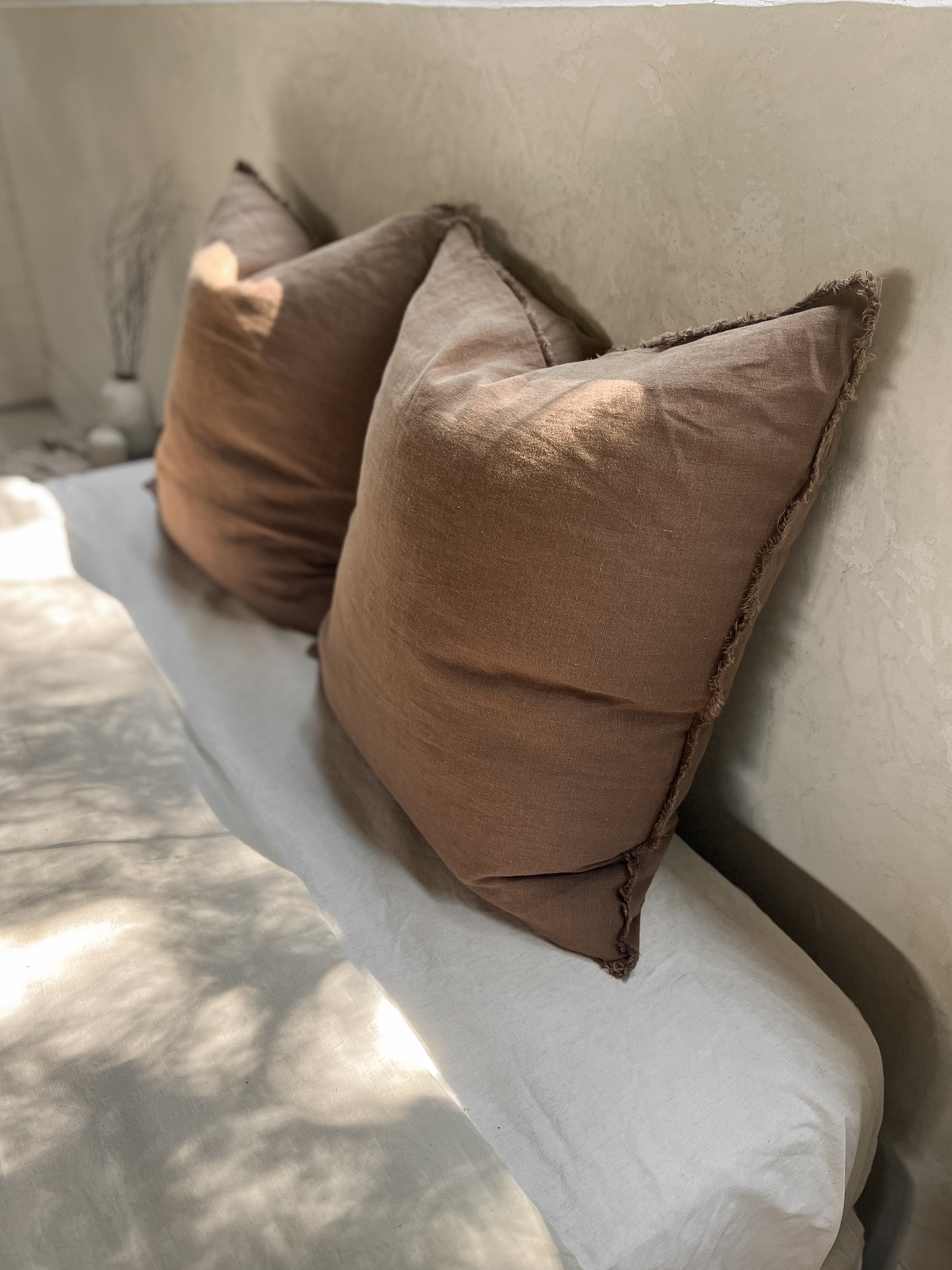 Linen Euro Cushion - Cocoa