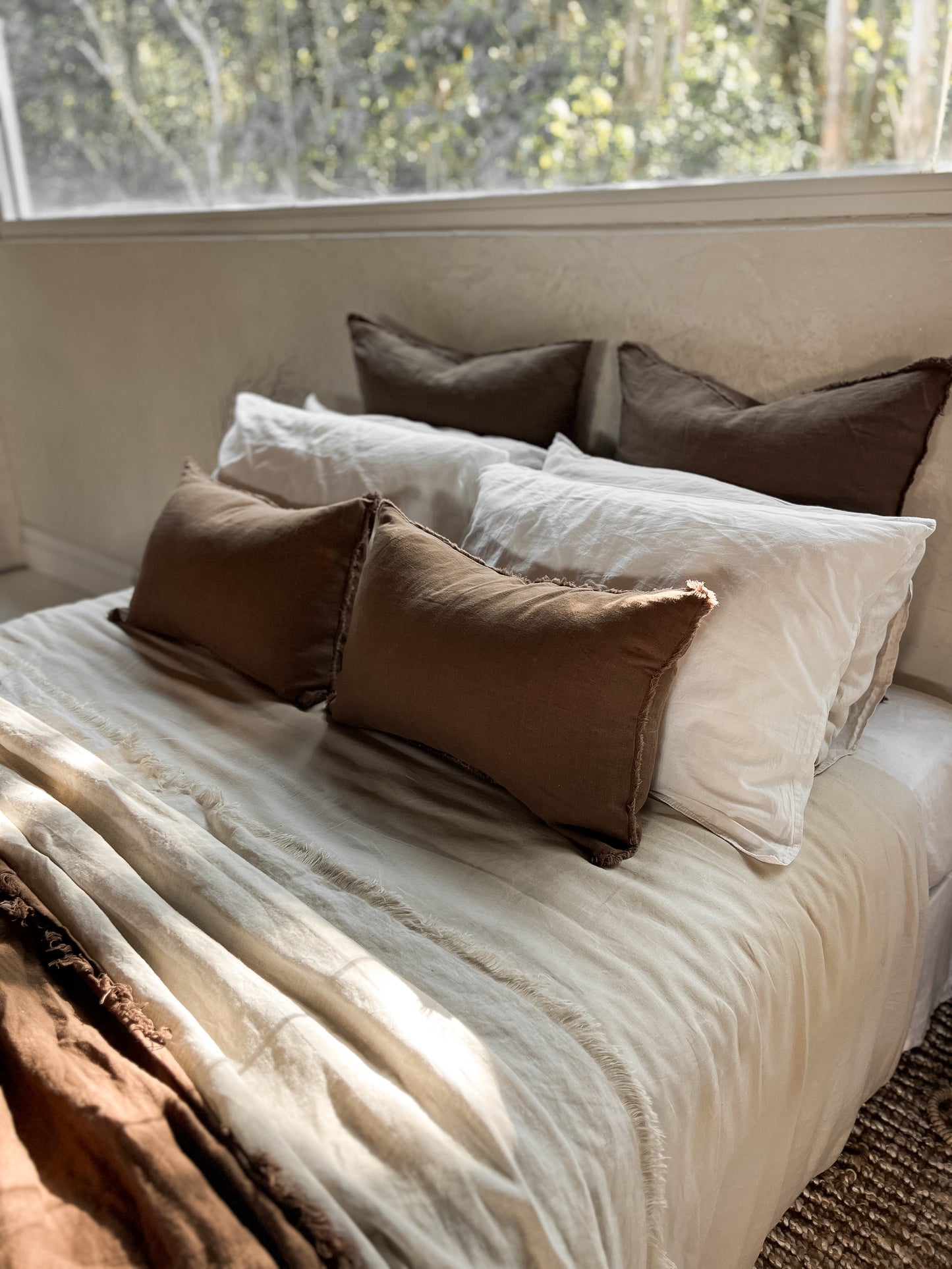 Linen Lumbar Cushion - Cocoa