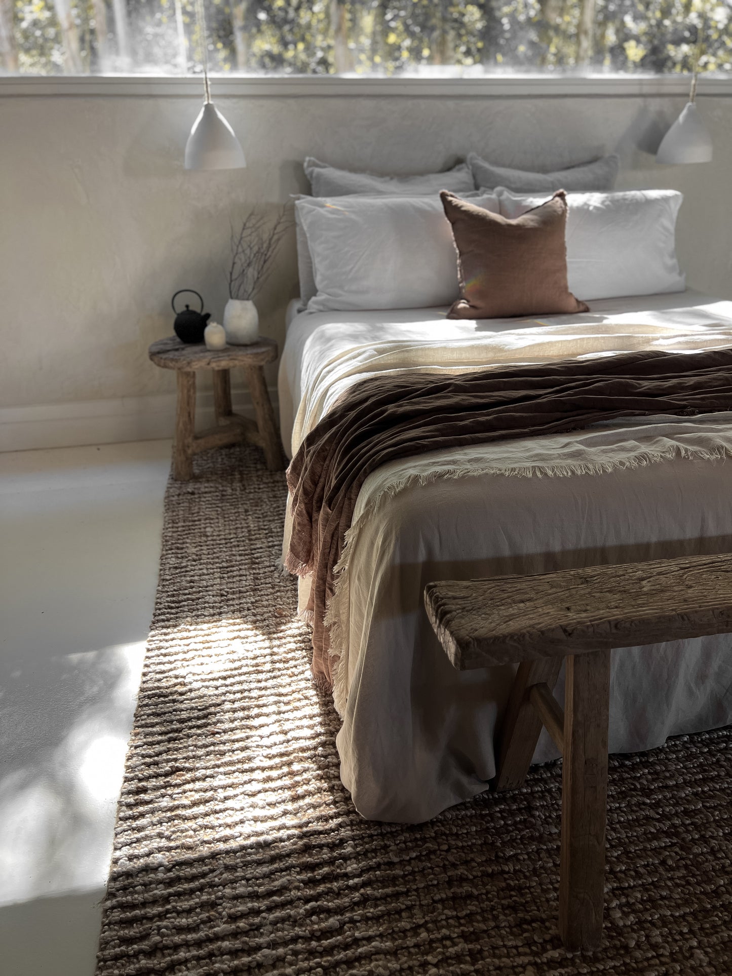 Linen Standard Cushion - Cocoa