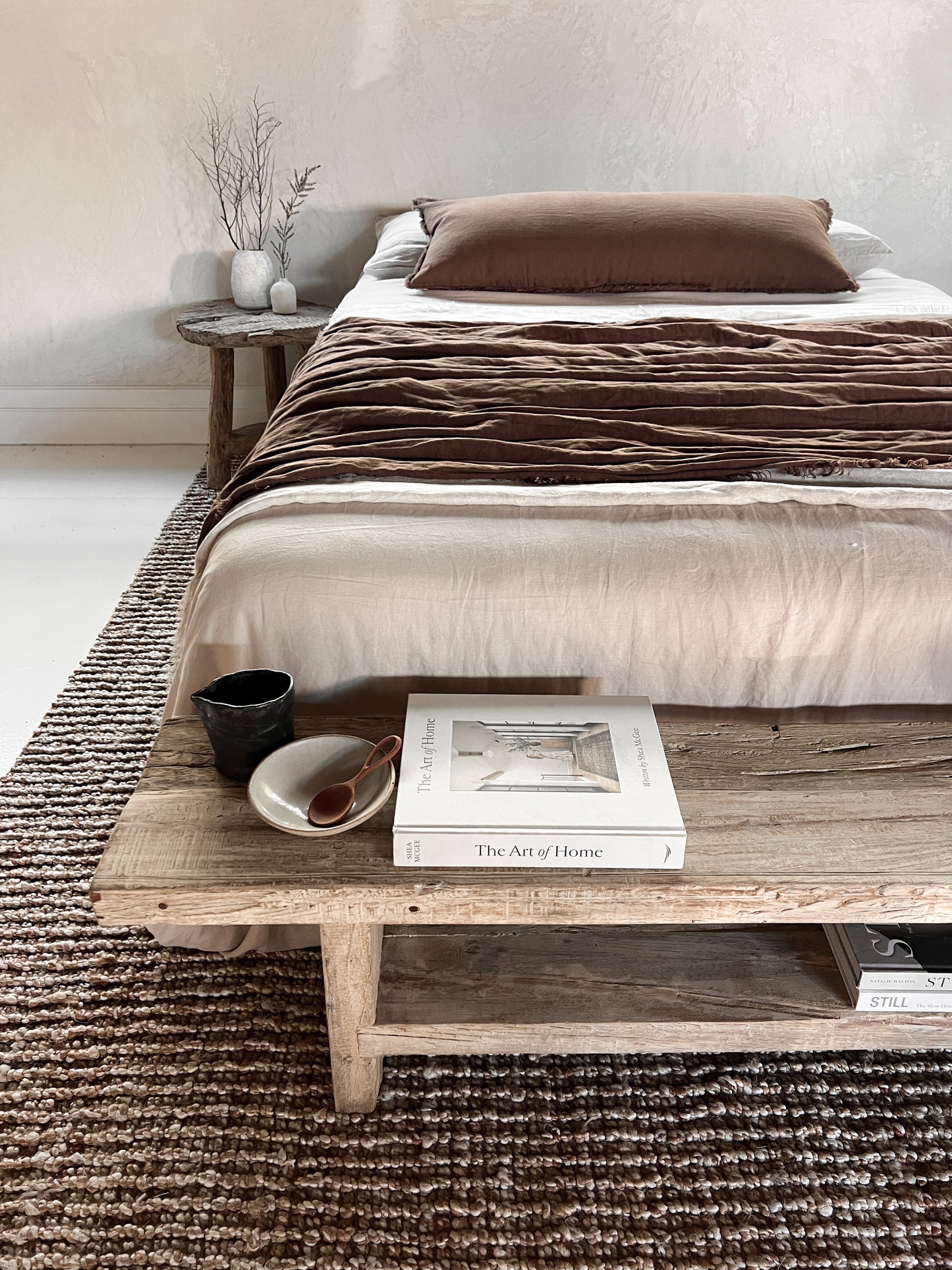 Extra-Long Linen Lumbar Cushion - Cocoa