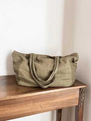 Linen Bag - Olive (seconds) up