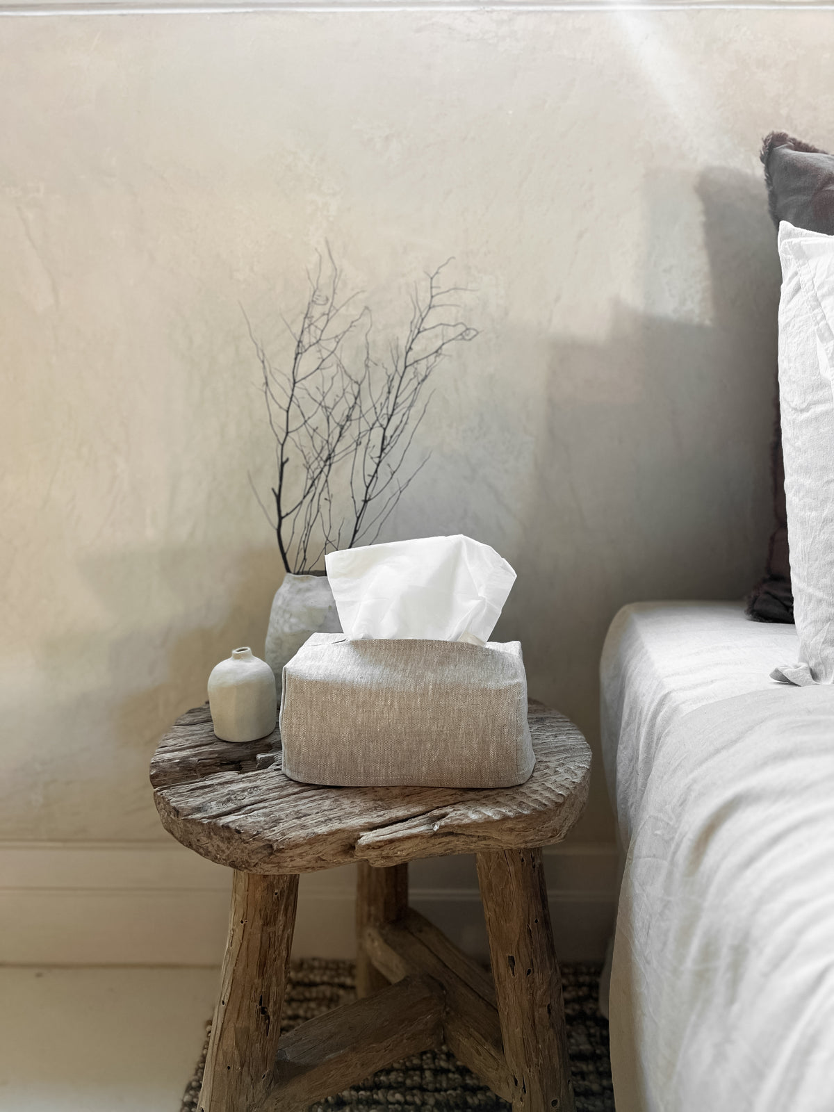 Linen Tissue Box Cover