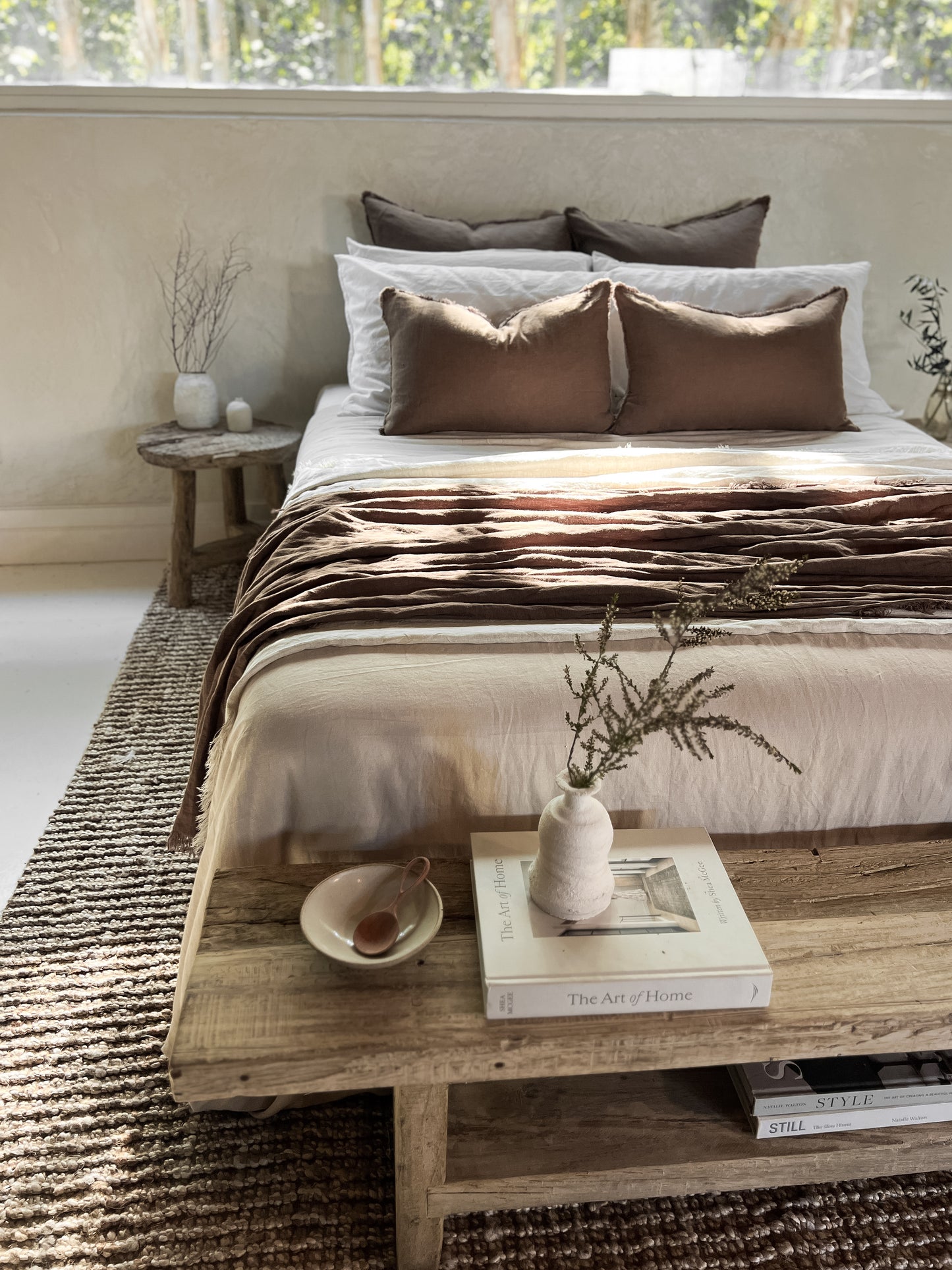 Linen Lumbar Cushion - Cocoa