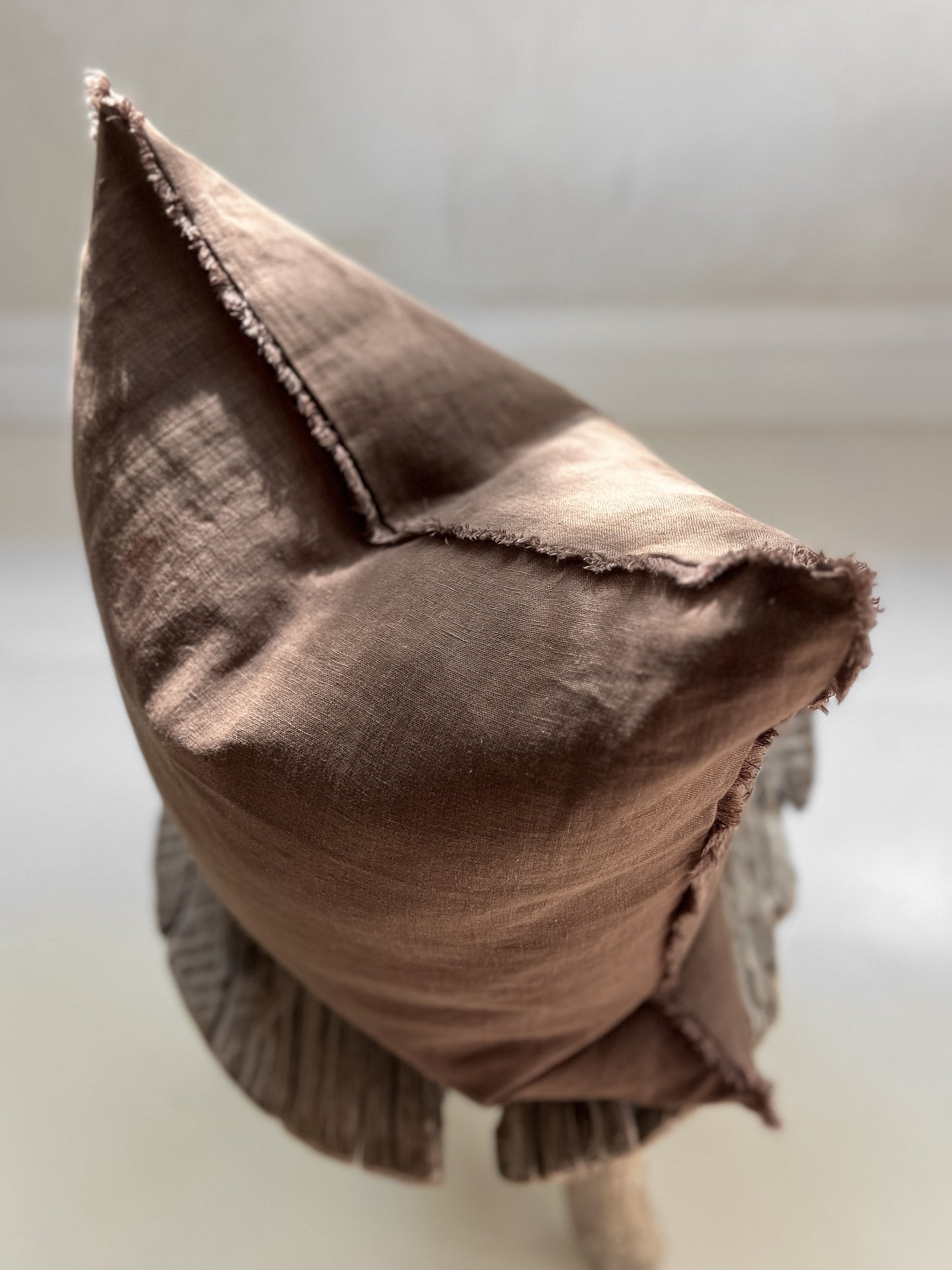 Linen Standard Cushion - Cocoa