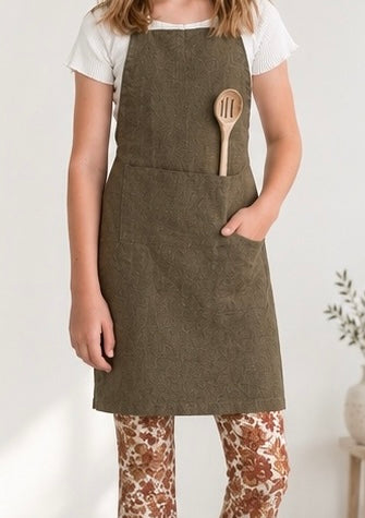 MINI 'Everyday' Linen Apron - Olive