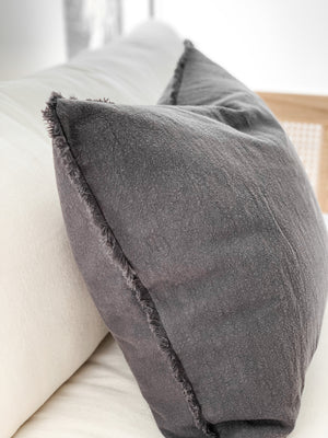 Ramie Standard Cushion - Charcoal