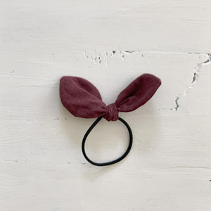 Ramie Hair Bows - Burgundy