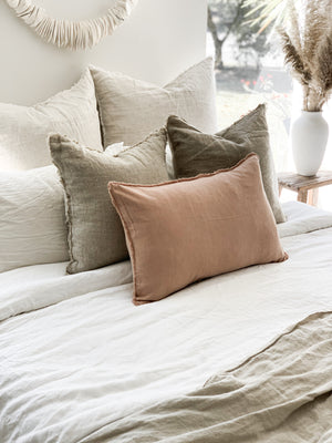 Ramie Lumbar Cushion - Blush