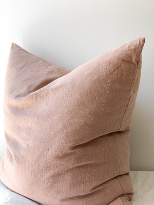 Ramie Euro Cushion - Blush