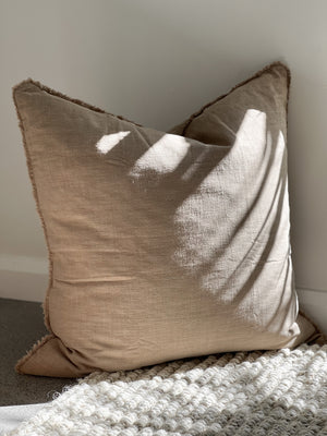 Ramie Euro Cushion - Husk