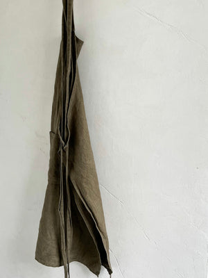 'Everyday' Linen Apron - Olive