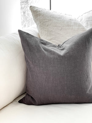 Ramie Standard Cushion - Charcoal