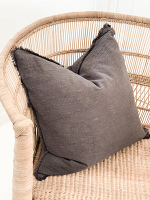 Ramie Standard Cushion - Charcoal