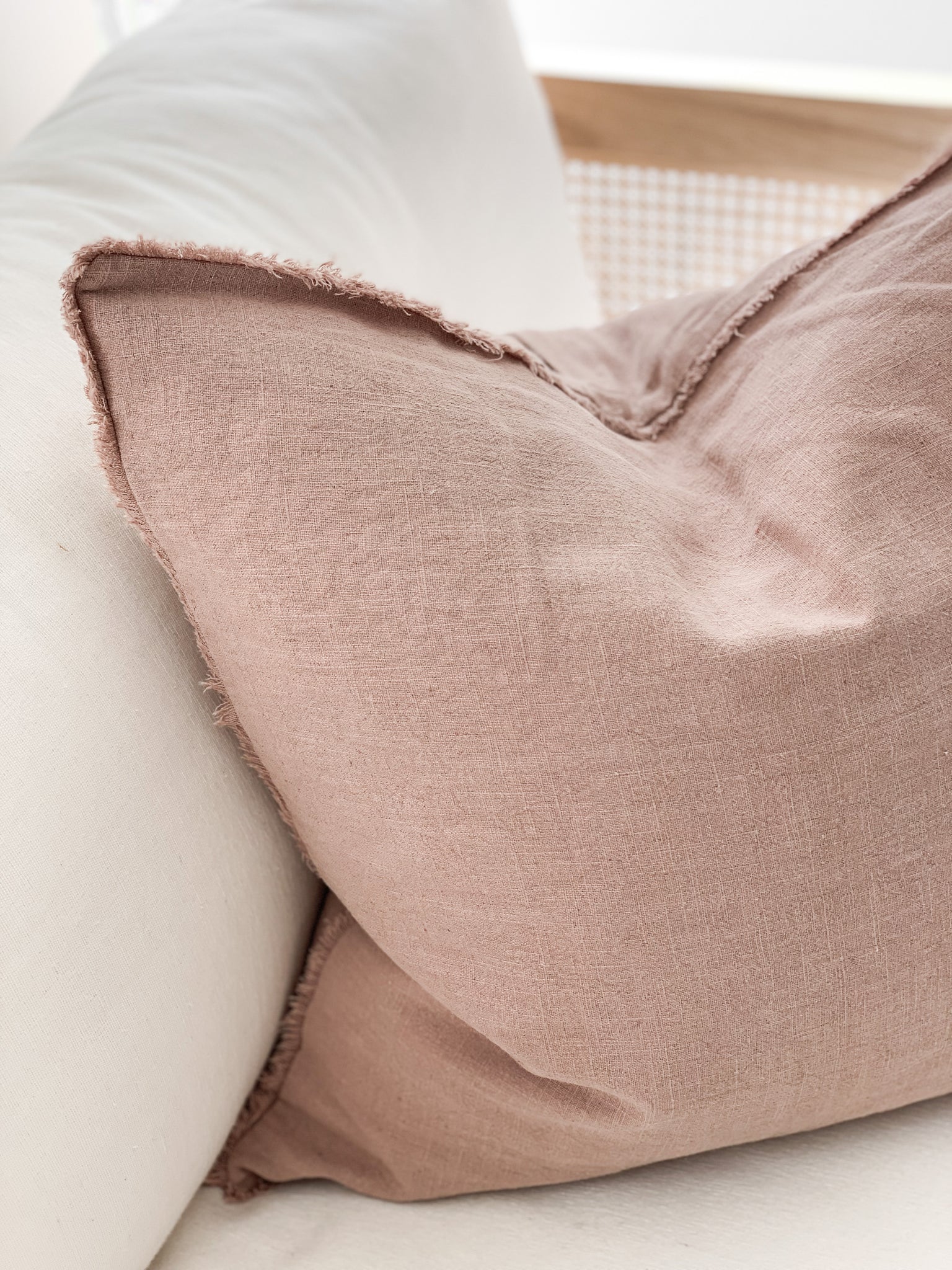 Ramie Standard Cushion - Blush