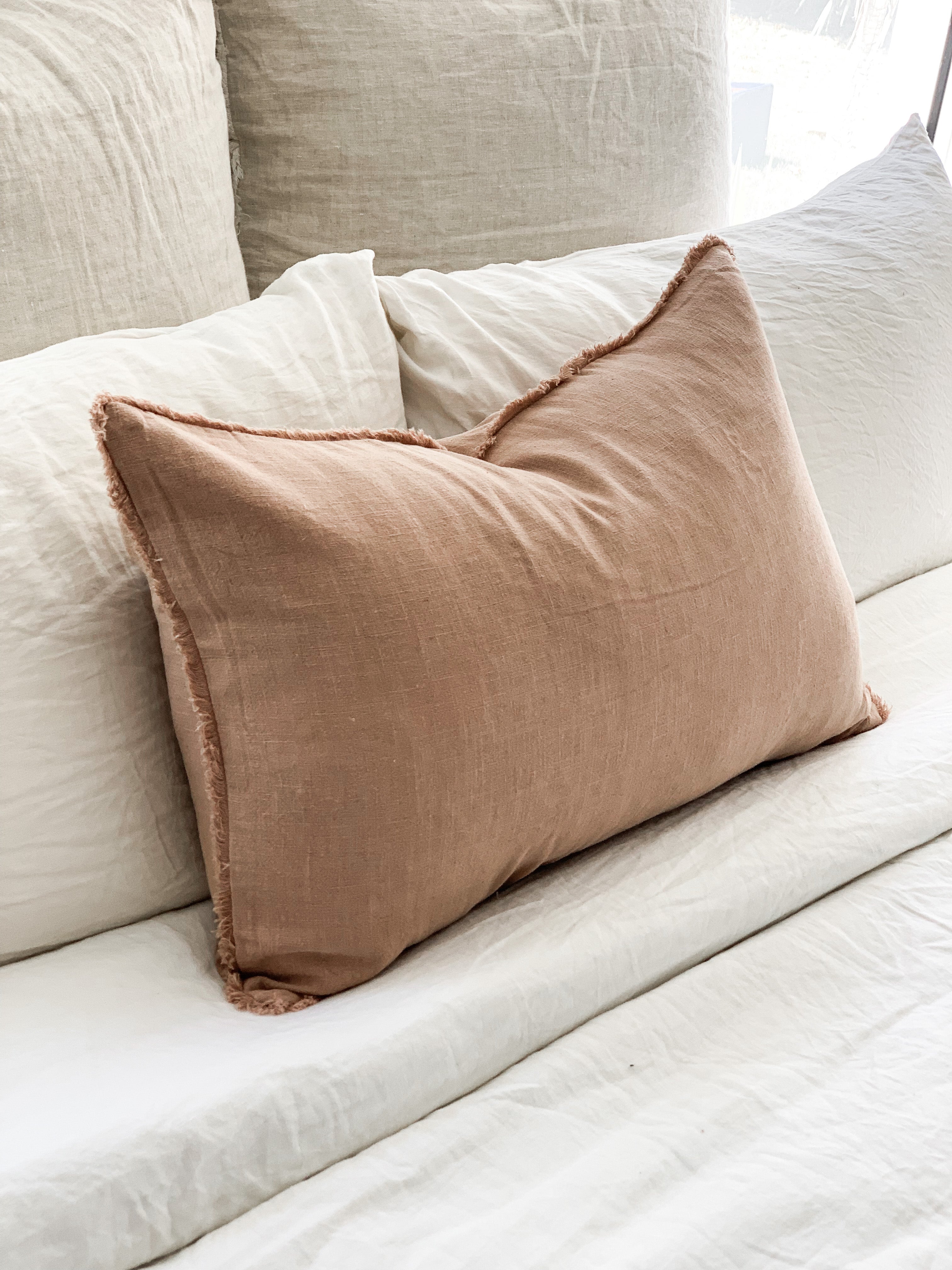 Blush on sale lumbar pillow