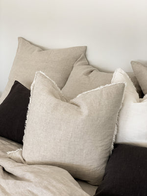 Linen Standard Cushion - Flax