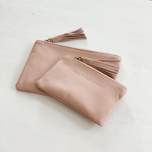 Leather Essentials Zip Purse - ballet pink