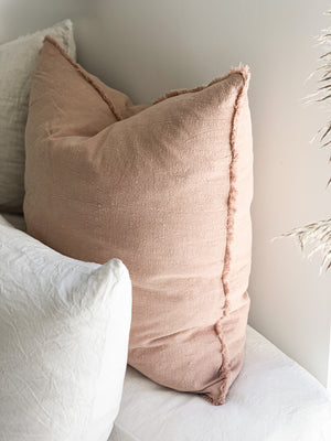 Ramie Euro Cushion - Blush