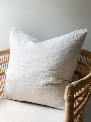 Linen Euro Cushion - Flax