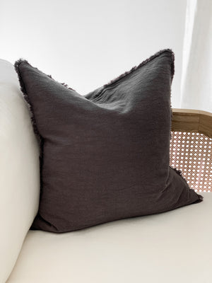 Ramie Standard Cushion - Charcoal