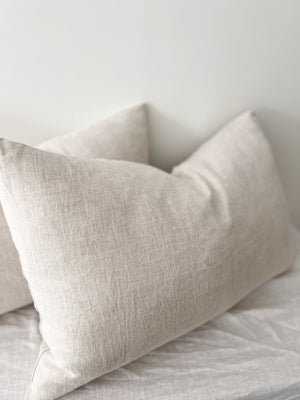 Linen Lumbar Cushion - Flax